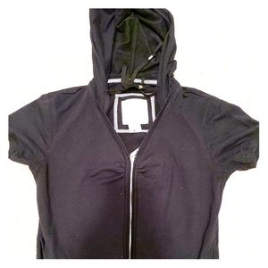 Black, shortsleeved jacket